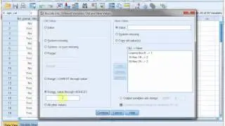 SPSS Grouped frequency table