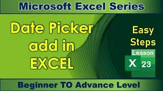 date picker add in excel | easy way to add in