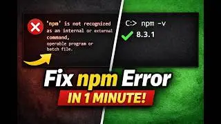 Fix ‘npm not recognized’ Error in Windows | 1-Minute Fix
