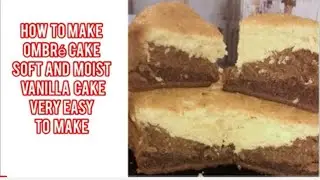 How to make ombré cake #noelectricccakemixer #vanillaCake