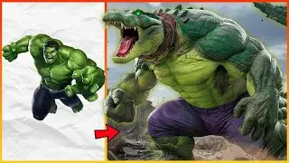 Crocodile Titans 🐊: Marvel & DC Legends Transformed into Crocodiles 💥