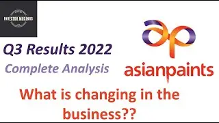 Asian Paints Stock Analysis - Q3 Results