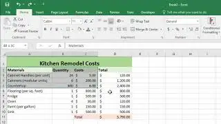 Formatting Grids and Spacing in Excel