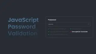 Password Validation using HTML, CSS & JS