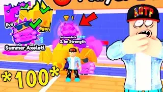 OPENING 100 LIMITED EGGS! ARM WRESTLE SIMULATOR ROBLOX