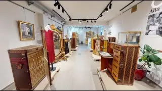 Foto Mostra storica  Bauli  Vuitton. Photo Historical exhibition Trunks Vuitton.
