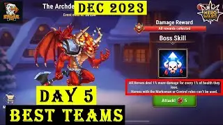Archdemon Invasion Day 5 Best Teams | Christmas 2023 | Hero Wars Mobile Alliance