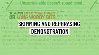 Skimming and Rephrasing Demonstration - SAT ACT Reading Paired Passages
