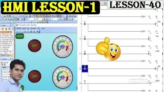 10. HMI Lesson Timer concept in Hindi | Mitsubishi plc hmi programing in hindi | PLC Learning point|