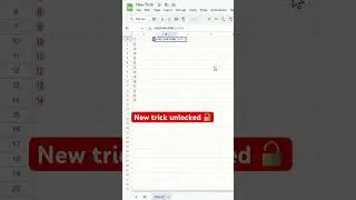 Excel Trick to try 🤯 #exceltips #googlesheets #viralshorts #learn #shorts