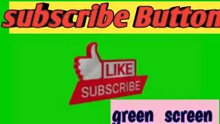 Subscribe  button  green screen video