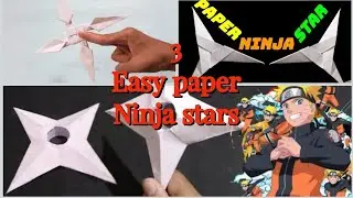 Making 3 paper Ninja Stars | Paper shuriken