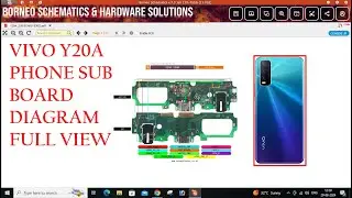 Vivo Y20A Phone Sub board Diagram Full View Step by Step