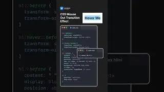 CSS Mouse Out Transition Effect 