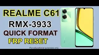 realme c61 rmx 3933 frp bypass and factory reset