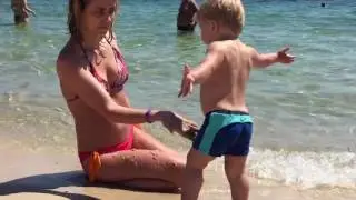 ВЛОГ.На берегу моря.Тунис 2016. Лешик научился прыгать в бассейн/TUNISIA. BABY JUMPING IN THE POOL