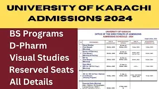 Karachi University Admissions 2024 KU Admissions 2023-2024