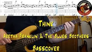 The Blues Brothers & Aretha Franklin - Think. Bass Cover Tabs Score (standard notation) Chords