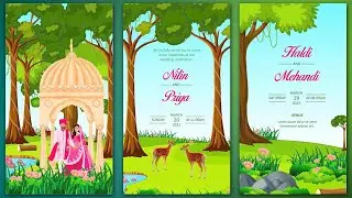 Traditional Wedding Invitation Video Card,  | After Effects | Free Template