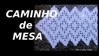 Caminho Mesa Geométrico - DIY - Barbante  - Crochê Filé
