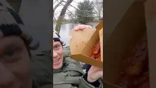 I ordered food to an island in a lake