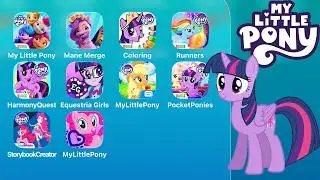 My Little Pony All Games List: MLP World,Mane Merge,Color by Magic,Rainbow Runners,Harmony Quest