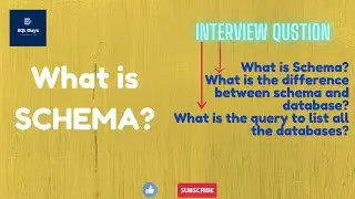 SQL Tutorial - What is schema? What is the difference between Schema and Database? | Interview Prep