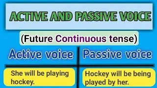 Passive voice structure-Future continuous tense||Passive voice examples with answers|English grammar
