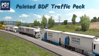 ✅[ETS2. V1.36]...PDT...Painted BDF Traffic Pack by Jazzycat v 6.6