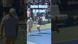 Carlos Alcaraz ⚽️ Skills At US Open 2024 #shorts