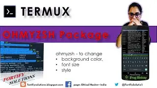 Termux-ohmyzsh - to change background color, font size and style