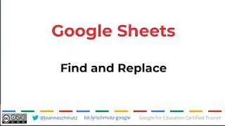 Google Sheets - Find and Replace