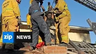 Woman Rescued From Chimney - Oct 22, 2014