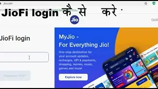 JioFi login to see  your Net pack information,