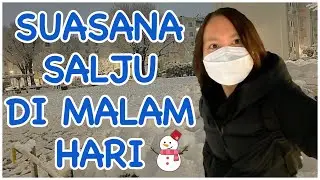 SUASANA SALJU DI MALAM HARI, SALJU PERTAMA 2022 DI TOKYO