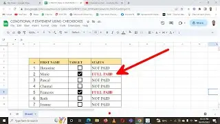 Conditional "IF" statement using CHECKBOXES in Google sheets