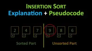 Insertion Sort - Explanation + Pseudocode