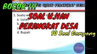 SOAL TES UJIAN PERANGKAT DESA 10 SOAL GAMPANG | SERING BANGET KELUAR | DIJAMIN KELUAR