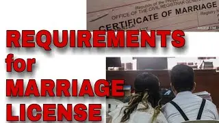 CIVIL MARRIAGE REQUIREMENTS / REQUIREMENTS FOR CIVIL WEDDING / MARRIAGE LICENSE PHILIPPINES