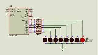 #3 PROTEUS | PIC16F84A PROGRAMLAMA | FOR DÖNGÜSÜ İLE DEVRE SİMÜLASYONU  #Proteus #Pic #Microcode