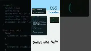 CSS Loader Animation | CSS Spinner Loader Animation