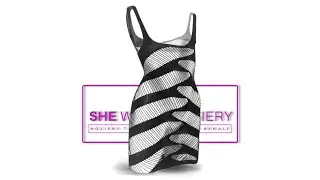 She-Woolf Hosiery, In The Office, Black Body Stocking Dress.
