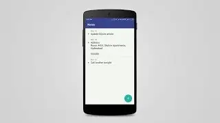 Android SQLite Notes App Demo
