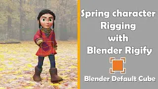 Blender spring character Rigging with Rigif | Blender | Spring Character | #blender #spring