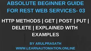 Web services | REST | 03 | HTTP METHODS | Types | Explanation with Example | Tamil