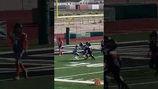 Lil man Raned over his own teammate to score😤😤 Az Regulators #9u #runningback #foryou #fyp #viral