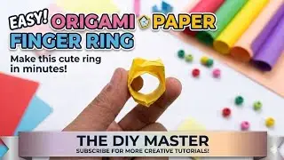 How to make a Origami Paper Finger Ring 💍. 
