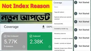 Not Index Reason | Why Pages aren’t indexed | Google Search Console New Update 2022
