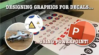 Designing graphics for scale model water slide decals ... using PowerPoint!