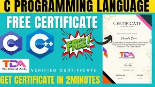 Free C Programming Language Certification | C Programming Language Free Certificate Online